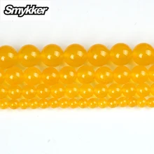 Натуральный камень бисер желтый нефрит топаз кристалл кварца драгоценный камень яшмы бисера 4/6/8/10 мм для ювелирных изделий DIY браслет Материал