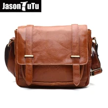 JASON TUTU из натуральной кожи, сумка через плечо, высокое качество, винтажная мягкая кожа, маленькая сумка, повседневные мужские сумки-мессенджеры HN241