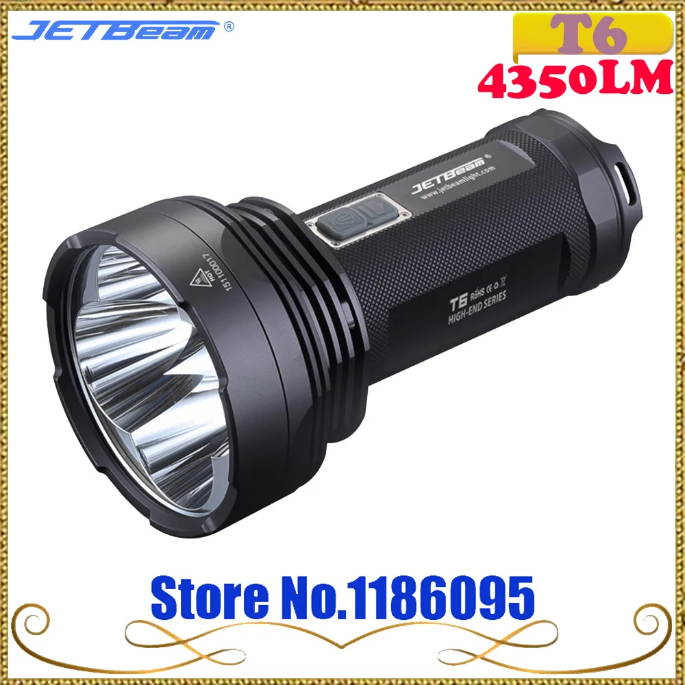  Original JETBEAM T6 Outdoor Flashlight CREE XM-L LED 4350 lumens High Brightness Multi-Functional P - 32829678744