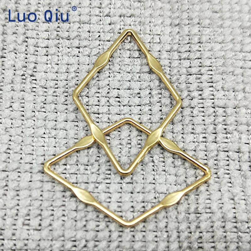 

Belt buckle Gold Diamond shape Metal Sliders Adjuster Buckle For Shoe Bag Belt Decoration DIY Accessory Sewing 50 pcs/lot