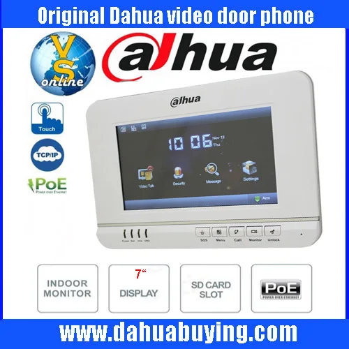 

Original DAHUA Doorbell Camera Doorbell Intercom System Color 7-inch Color Indoor Monitor Touch screen VTH1520A