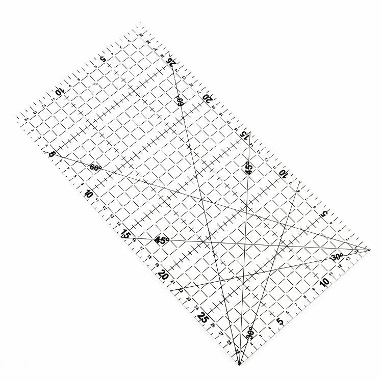 Бесплатная доставка Профессиональный 30*15 см Лоскутная линейка с толщиной 3 мм Количество DIY одеяло ручной работы Линейка инструментов