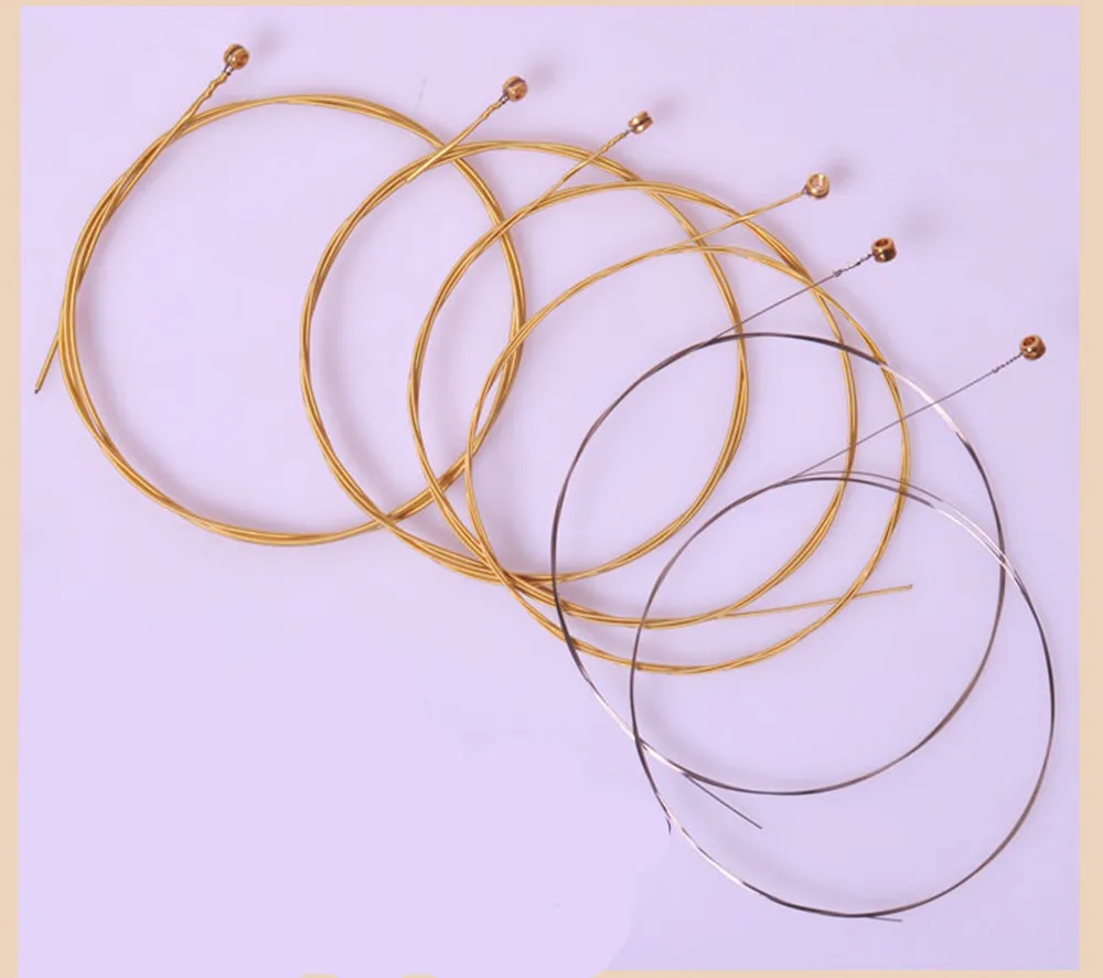 6pcs/set Acoustic Steel Guitar Strings Warm Bright Balanced Tone Coated