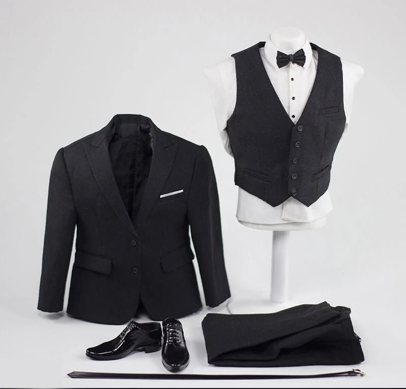 

For M34 BODY Action Figure DOLL Toy Center CEN-M04 1/6 Soldier Model British Gentleman Suit with shirt belt and leather shoes