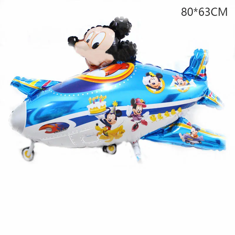 1 pc Large Inflatable Toys Airliner Foil Balloons Mickey Plane Helium Balloons Children Birthday Gifts Toys Aircraft Party - Цвет: Светло-зеленый