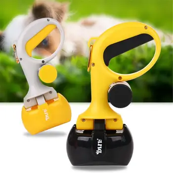 

2 In 1 Pet Pooper Scooper +(1 Roll=15Pcs)Poop Bags Set Dog Cat Outdoor Waste Cleaning Poop Shit Pickup Remover Pooper Bags