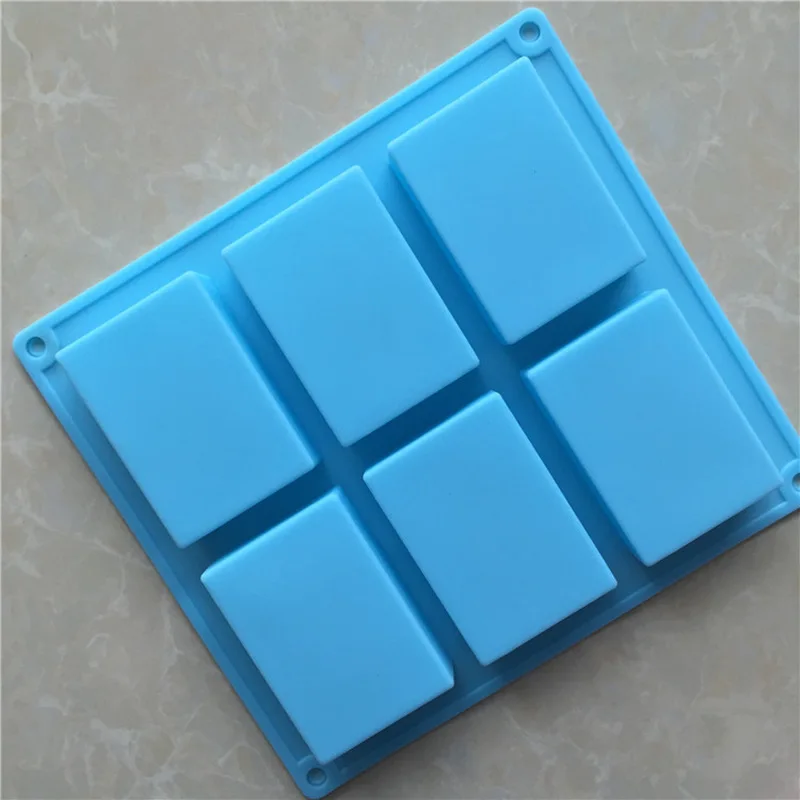 

6 Cavity Rectangle Silicone Soap Mold Bar Bake Mold Silicone Mould Tray Homemade Food Craft Craft Soap Making