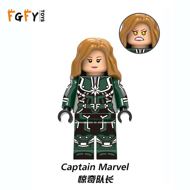Legoings Captain Marvel Super Heroes Venom Thanos Guardians of Galaxy Spider Iron man Avengers HULK Building Blocks Toys Figures