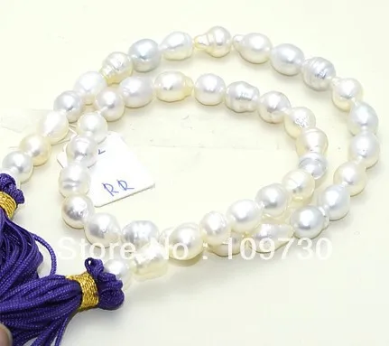 

Jewelry 001028 GENUINE AUSTRALIAN SOUTH SEA WHITE SEMI BAROQUE PEARL STRAND NEACKLACE