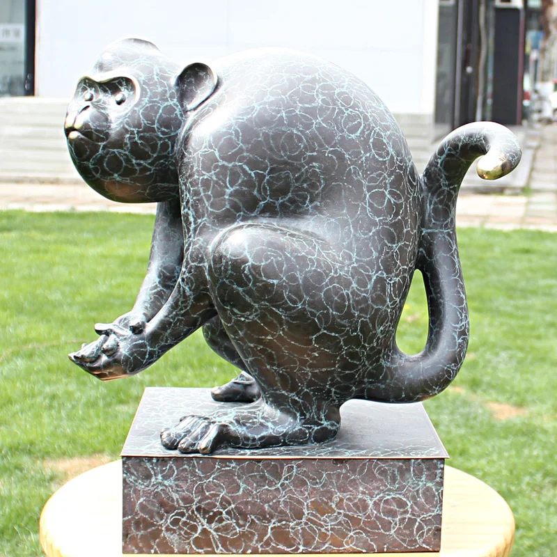 

Twelve zodiac monkey monkey mascot bronze statue birthday Copper Crafts Ornament Home Furnishing ornaments