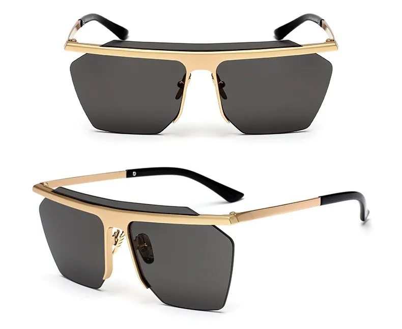 OVZA Модные солнцезащитные очки без оправы мужские высококачественные женские зеркальные солнцезащитные очки дизайнерские очки с покрытием линзы в стиле панк S7020