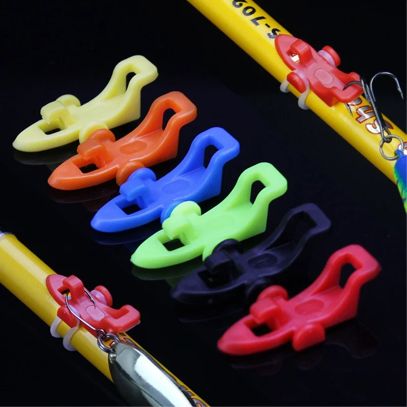 

4pcs/set Fishing Hook Keeper Lure Bait Holder With 3 Rubber Rings For Fishing Rod Portable Fishing Fixed Bait Gear Fishing