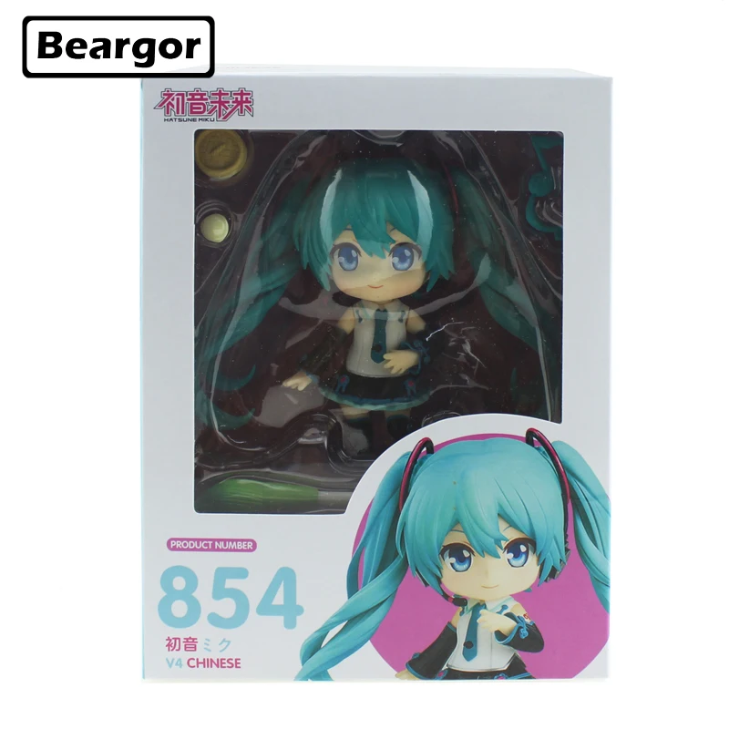 Симпатичные 4 &quotNendoroid VOCALOID Hatsune Miku V4 китайский вер. #854 коробка 10 см ПВХ фигурка