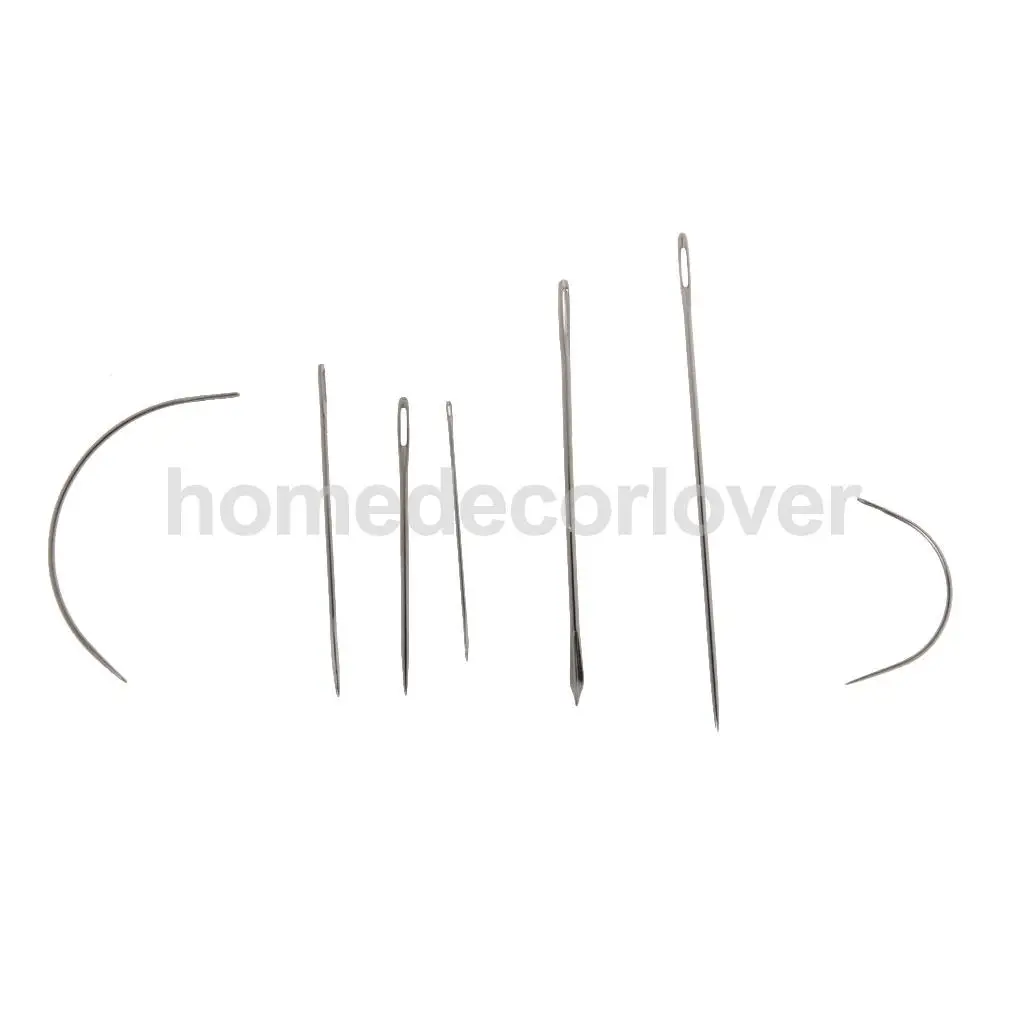 7pcs Sewing Needles Repair Kit Upholstery Carpet Leather Curved Canvas