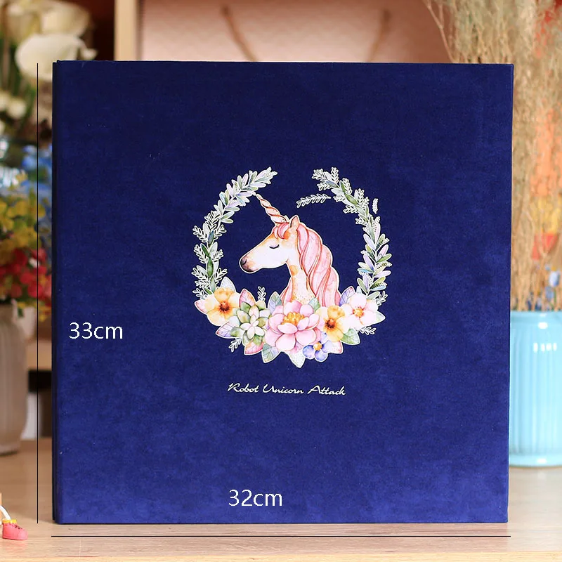 

Suede Handmade DIY Scrapbook Photo Album Self-adhesive Gift Romantic Family Baby Memory Record Scrapbook Album Growth Souvenir