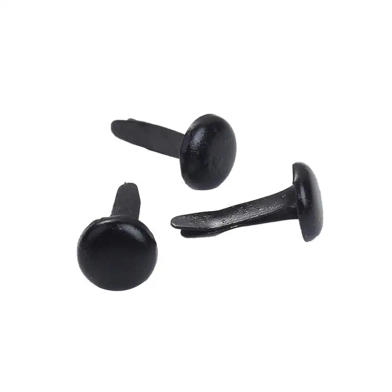 

DoreenBeads Zinc Based Metal Alloy Brads Black Craft Scrapbooking Embellishment DIY Craft Supply Round 15mm x 8mm, 20 PCs