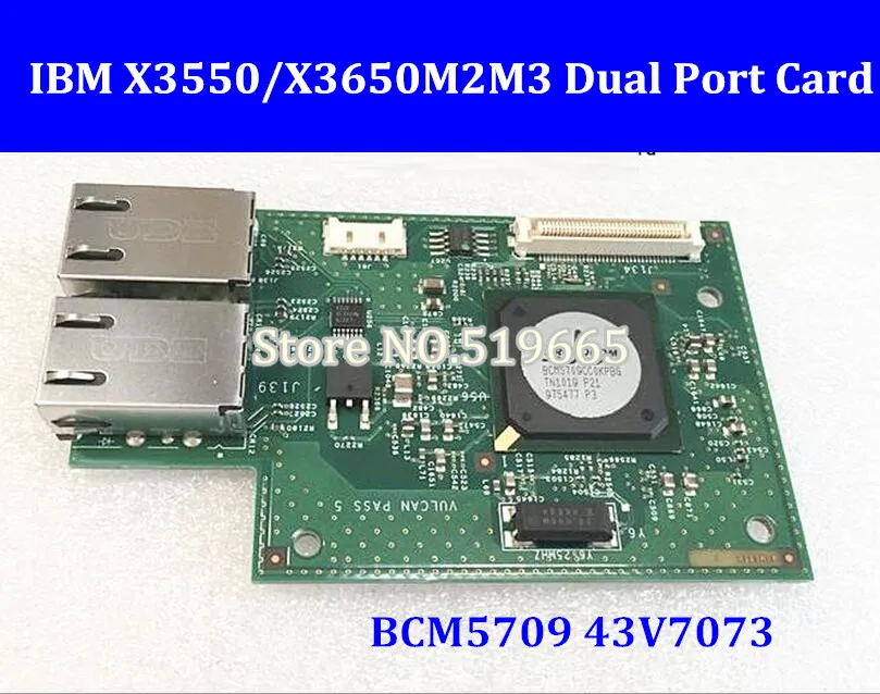 IBM Dual Port 1Gb Ethernet Daughter Card 43V7073 69Y4509 46M1076 x3650 M2 M3
