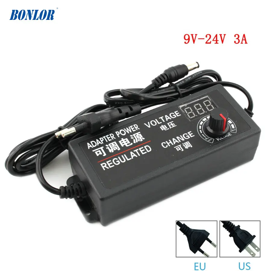 9V-24V-90W-Adjustable-AC-to-DC-Universal-Adapter-with-Display-Screen-Voltage-Regulated-Power-Supply