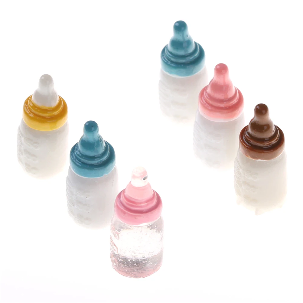

3pcs 1:12 Scale Cute Clear Bottle Simulation Mini Milk Bottle Feeding Bottles DIY Dollhouse Miniature Accessory Resin Crafts