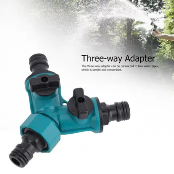 

2Pcs Three-way Adapter Y-type Connector Water Pipe Joint with Switch Garden Irrigation Water Splitter