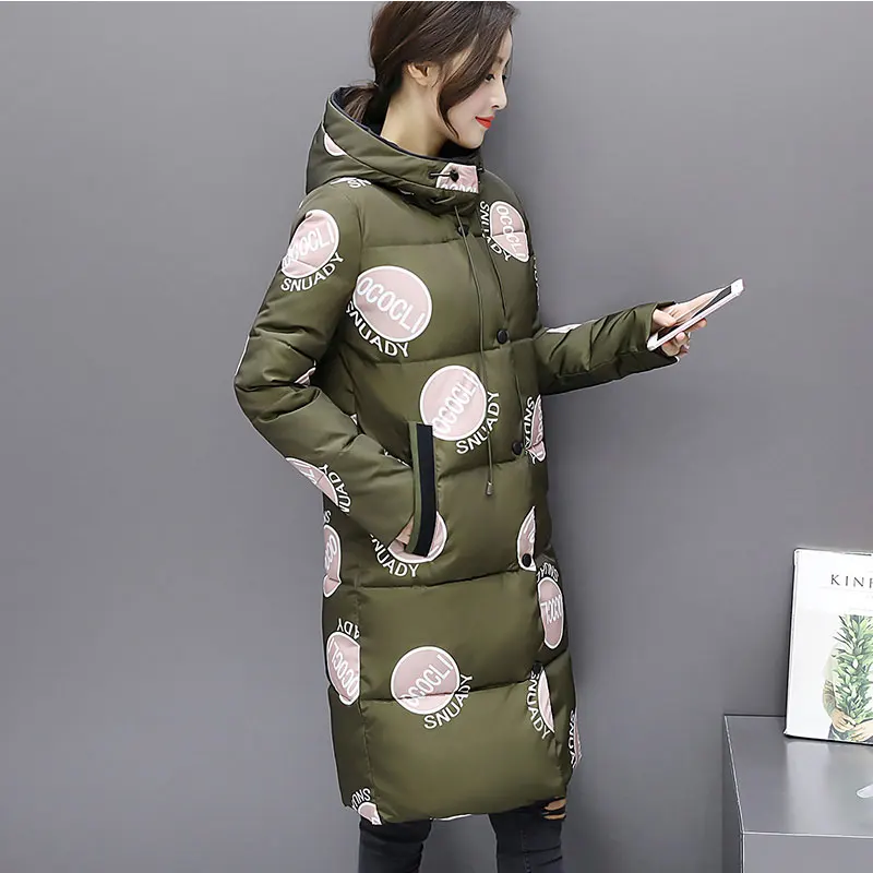 Slim Dames Veste Le Coton Femmes Longue Épais Chaud Automne White brown pink Imprimer Outewear Manteaux À Bas Camouflage 2018 black De Capuchon green Nouveau Hiver Camouflage Camouflage Taille Parka red white red Vers Plus Mode Camouflage twaqRxI8