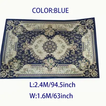 

Persian Style Oriental Rug Carpet Runner Mat Traditional All Sizes (Blue 94.563inch) For Living Room Luxurious Bedroom