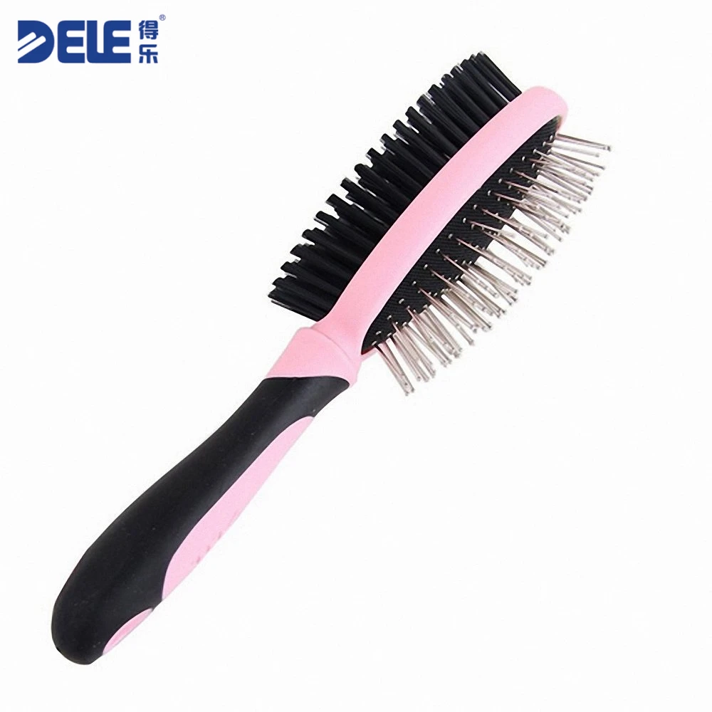 DELE 2 in 1 Professional Comb With Pin And Bristle Dog Brush For