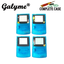 Пластиковый чехол для корпуса синего цвета с мультяшным рисунком, пуговицы, GBO DMG, для мальчиков, Цвет W/для Gameboy, цветная оболочка, объектив для экрана