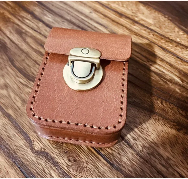 Мужской кожаный чехол для сигарет ручной работы первый яловый сигарет. Подарок