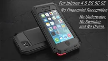 Для iphone 5 SE Роскошные doom Броня Грязь Шок dropproof металлический Алюминий телефон чехлы для iPhone 5 S SE 5SE 4 4S 5C + закаленное стекло