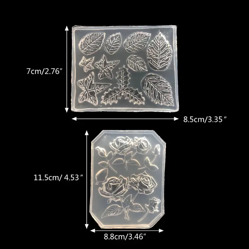

Rose Flower Maple Leaves Cake Decor Resin Pendant Silicone Molds Jewelry Tools