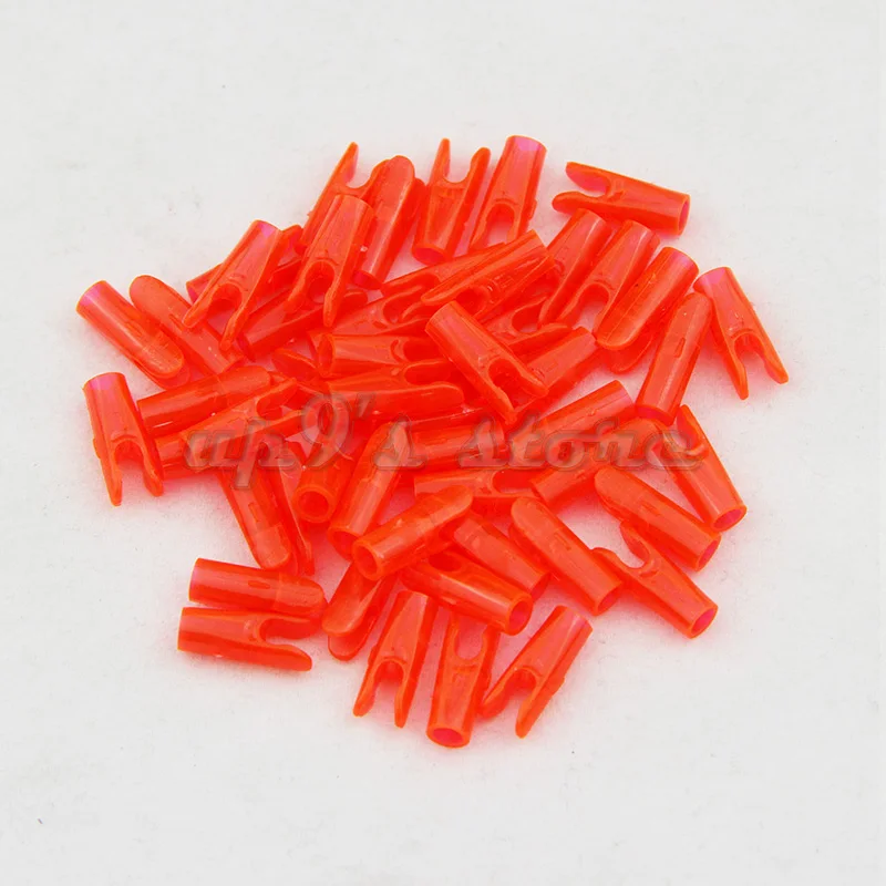 

100pcs Transparent Red ID 3.2mm Pin Nock L Size for Archery Arrow Nock Outdoor Hunting