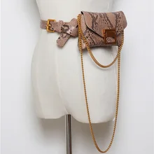 Поясная сумка, Мини женские поясные сумки из змеиной кожи, винтажная поясная сумка, Женский кошелек-мессенджер с металлической пряжкой, поясная сумка B34