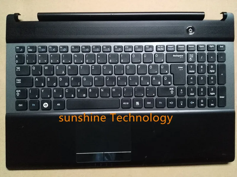 

New laptop keyboard with touchpad palmrest for samsung BA75-03202Q NP RC530 RC528