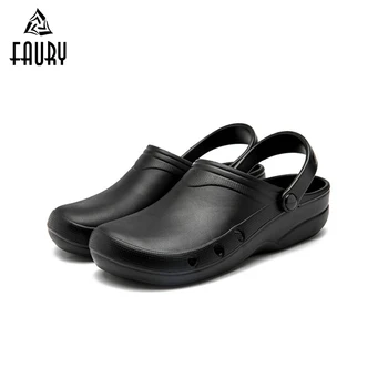 ナースシューズ外科医療作業詰まりスリップオンシェフの靴ストラップシューズで外科医eva耐スリップ病院や作業下駄