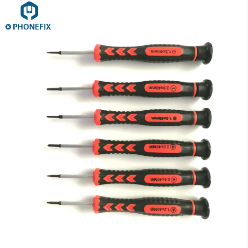 

PHONEFIX Multi-Functional 6 in 1 Repair Disassemble Opening Tool Precision Screwdriver Set For Cell Phone Tablet Repair