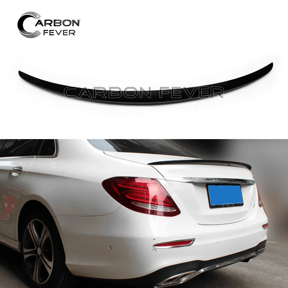 For Mercedes W213 Carbon Fiber Rear Trunk Spoiler E Class 4 door Sedan