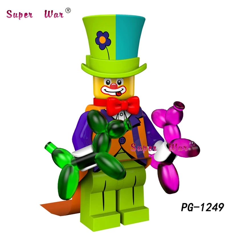 Одиночный костюм Ковбой фейерверк мальчик Цирк Клоун кактус девочка Единорог мальчик строительные блоки модели Кирпичи игрушки для детей - Цвет: PG1249