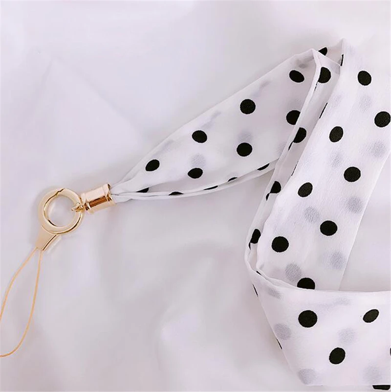Модный женский шелковый шарф, ремешок для сотового телефона, темперамент, для свежести тканей, ремешок для ключей, ремешок для телефона, ремешок для шеи