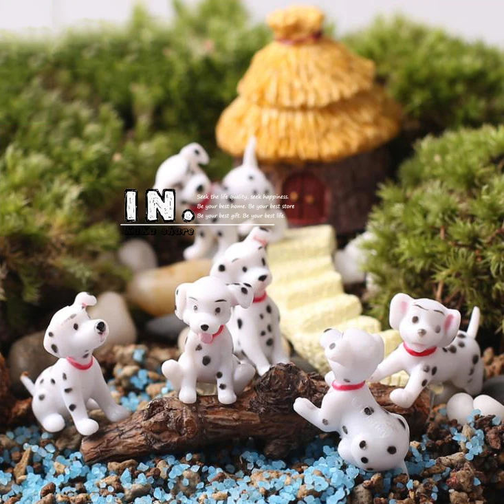 

zakka micro world fairy garden Decoration bonsai cute puppy dog Dalmatians animal action figure Toys gifts DIY accessories props