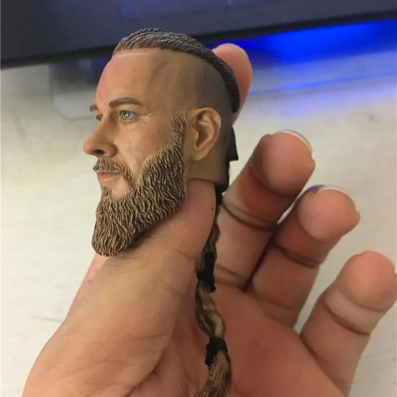 Mnotht 1/6 мужские Viking голова резная модель Трэвис Fimmel мужской непутающиеся вьющиеся