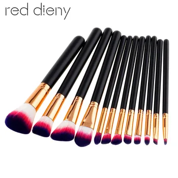 

12pcs Pro Makeup Brush Set Foundation Powder Eyeshadow Lip Cosmetic Brushes Blending Blusher Contour Brushes Beauty Tools Kit
