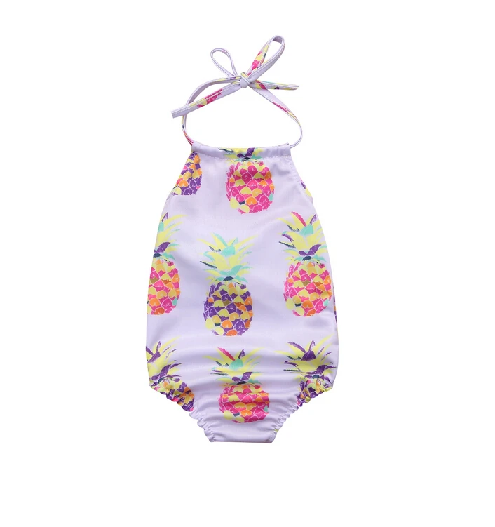 Pineapple Bodysuits Toddler Kids Baby Girl Halter Swimsuit Bathing Suit