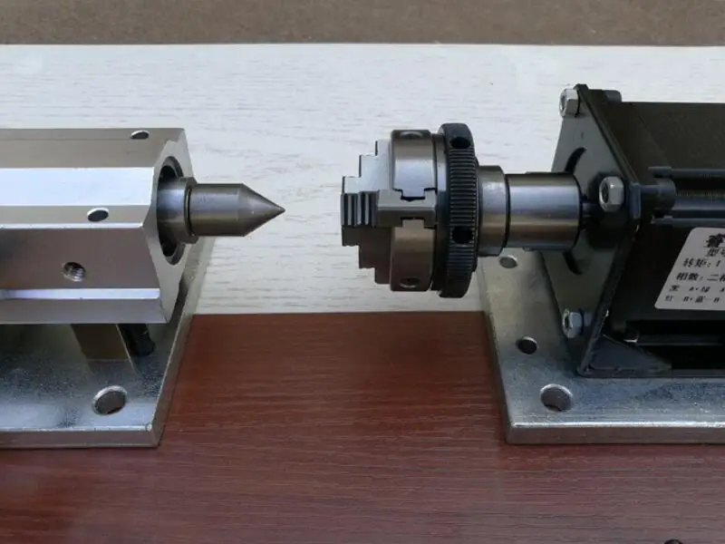 A ось вращающаяся задняя часть с 50 мм 3 кулачковый патрон CNC маршрутизатор 57 nema23