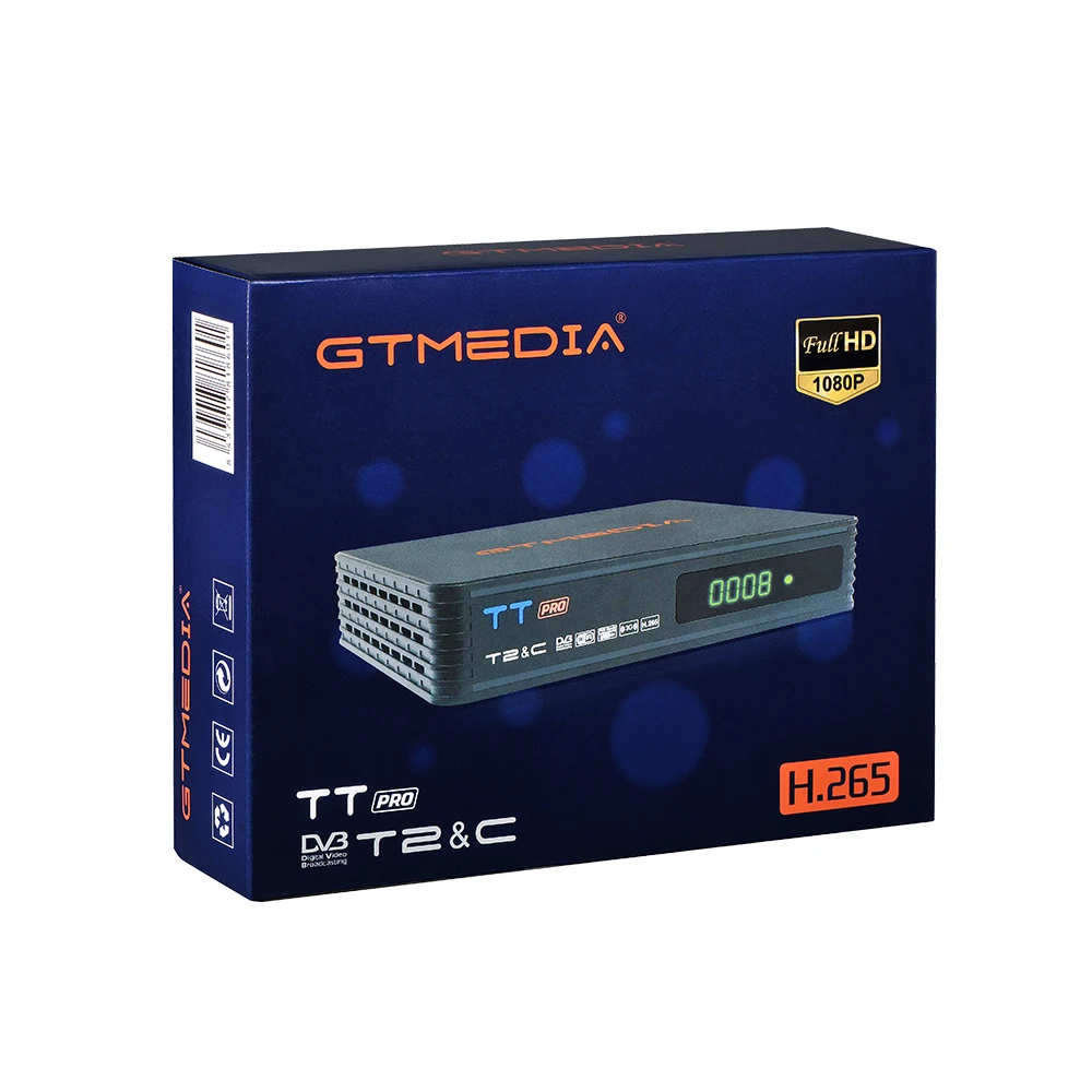 Оригинальные новые GTMEDIA TT Pro DVB кабель T2/T ТВ комбинированный приемник Поддержка