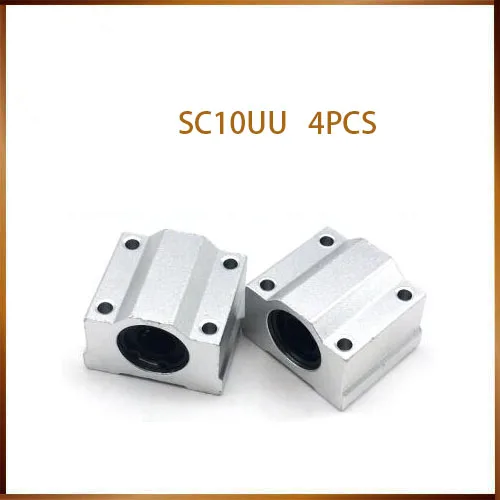 

4pcs sc10uu free shipp with high quality for Linear motion ball shaft slide block bushing for 3D printers shaft guide