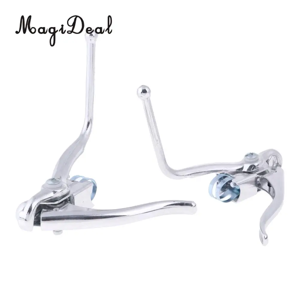 Pair of Road Bike Drop Bar Double Handle Brake Levers Racing Bicycle Fixed Gear Handbrakes