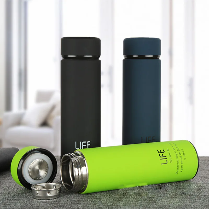 Insulate Tea Water Bottle With Strainer Thermo Coffee 304 Stainless Steel Thermal Termos Vacuum Flask Insulate 500ml Drinkware