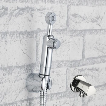 

Brass Toilet Hand Held Bidet Spray Diaper Shower Sprayer Set Portable Shattaf Jet Douche kit &Angle Vlave & Hose & Holder-16