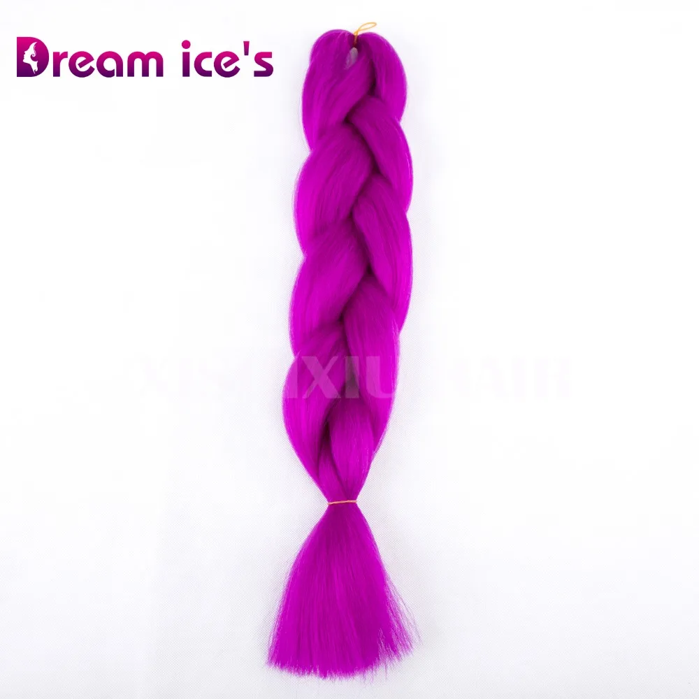 Синтетические чистые цветные yaki прямые вязаные косы для наращивания волос Розовый поддельные Джамбо Радуга плетение волос 4 шт. для полной
